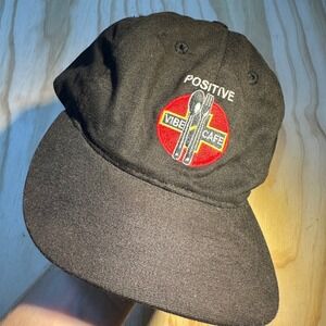 Otto Cap Positive Vibe Cafe Snapback Hat Black Embroidered OSFM Unisex